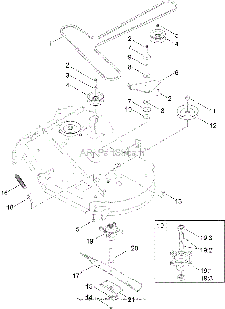 Toro 74616, TimeCutter SS 4216 Riding Mower, 2013 (SN 313000001 ...