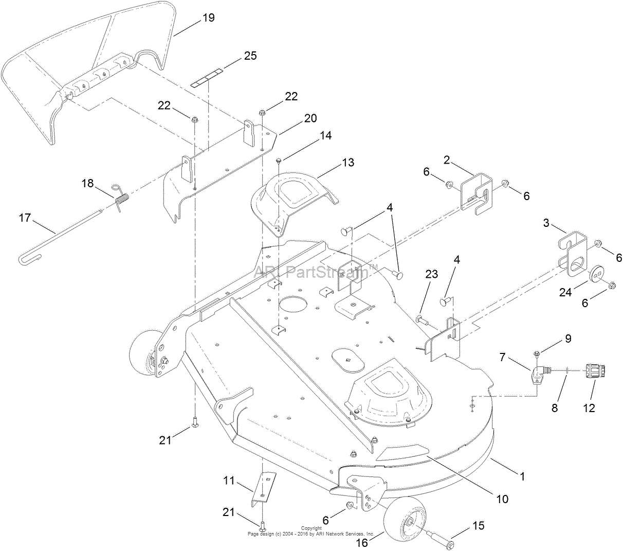 Toro 74640, TimeCutter MX 4260 Riding Mower, 2012 (SN 312000001 ...