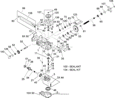 Toro 74702, 18-52ZX TimeCutter ZX Riding Mower, 2004 (SN 240000200 