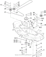 Toro 74704, TimeCutter ZX480 Riding Mower, 2006 (SN 260000001 