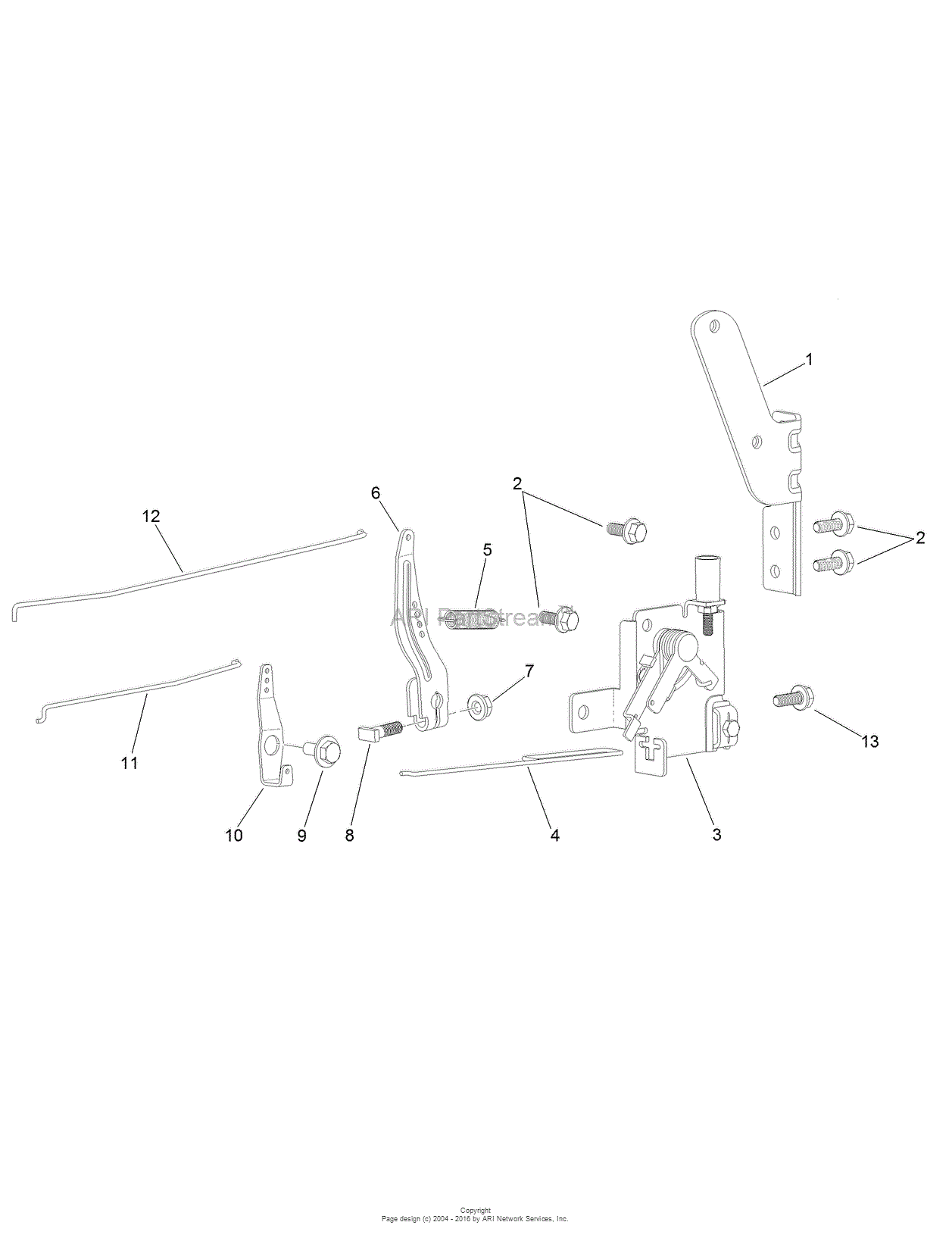 Toro 74750, TimeCutter MX 3450 Riding Mower, 2015 (SN 315000001