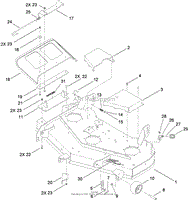 Toro 74830, TITAN ZX4800 Zero-Turn-Radius Riding Mower, 2010 (SN 