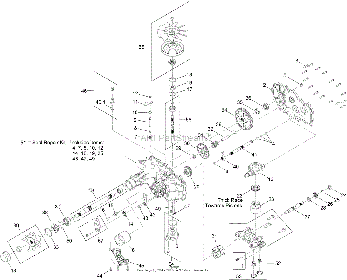 Toro 74848, TITAN ZX 5400 Zero-Turn-Radius Riding Mower, 2015 (SN 