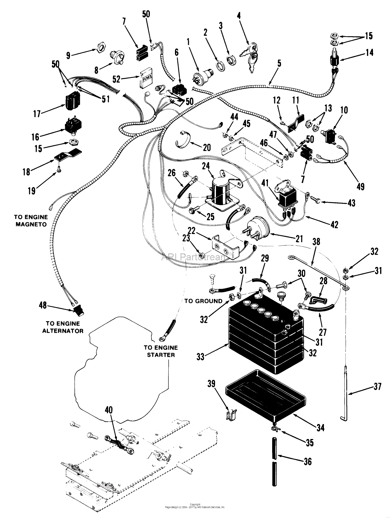 Toro 91-16BS01, C-161 Twin Automatic Tractor, 1979 Parts Diagram for ...