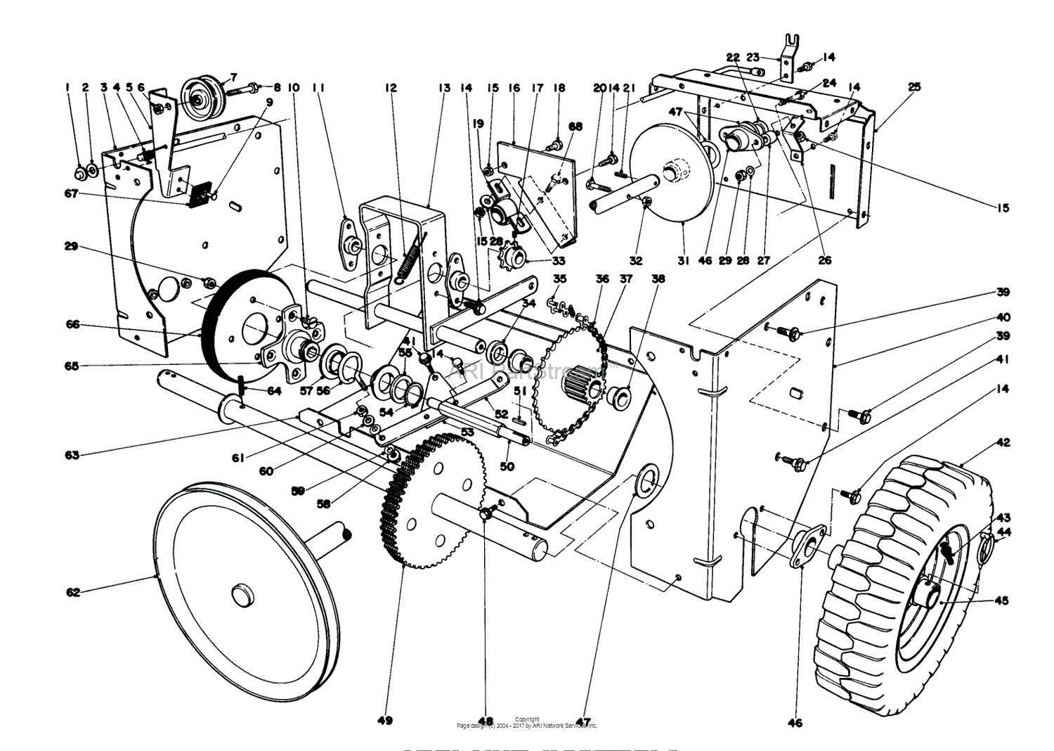 Toro 38050, 724 Snowthrower, 1980 (SN 00000010999999) Parts Diagram