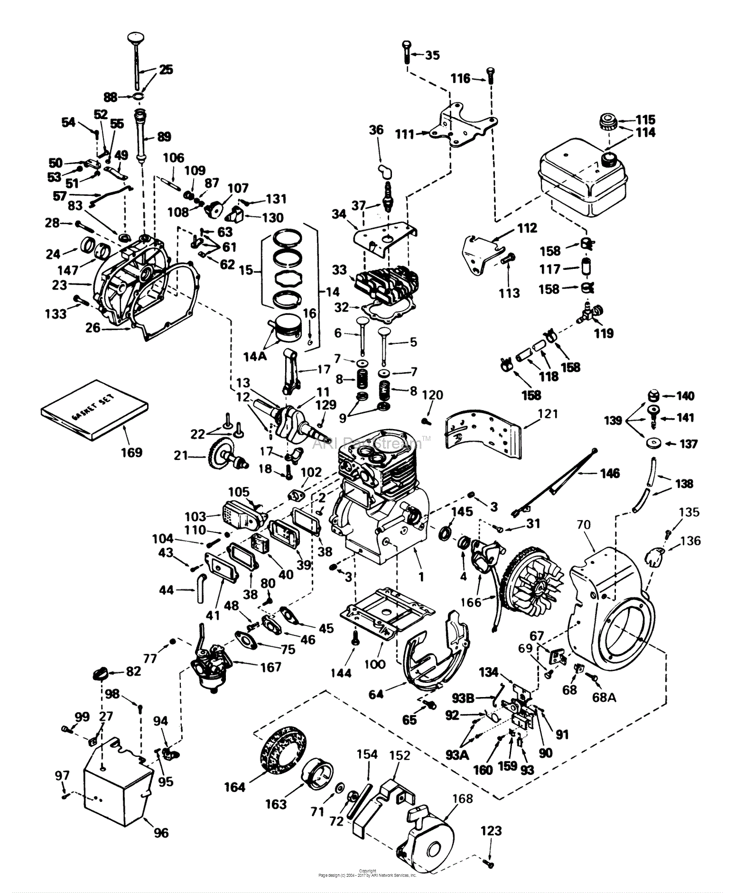 Toro 38040, 524 Snowthrower, 1982 (SN 2000001-2999999) Parts Diagram