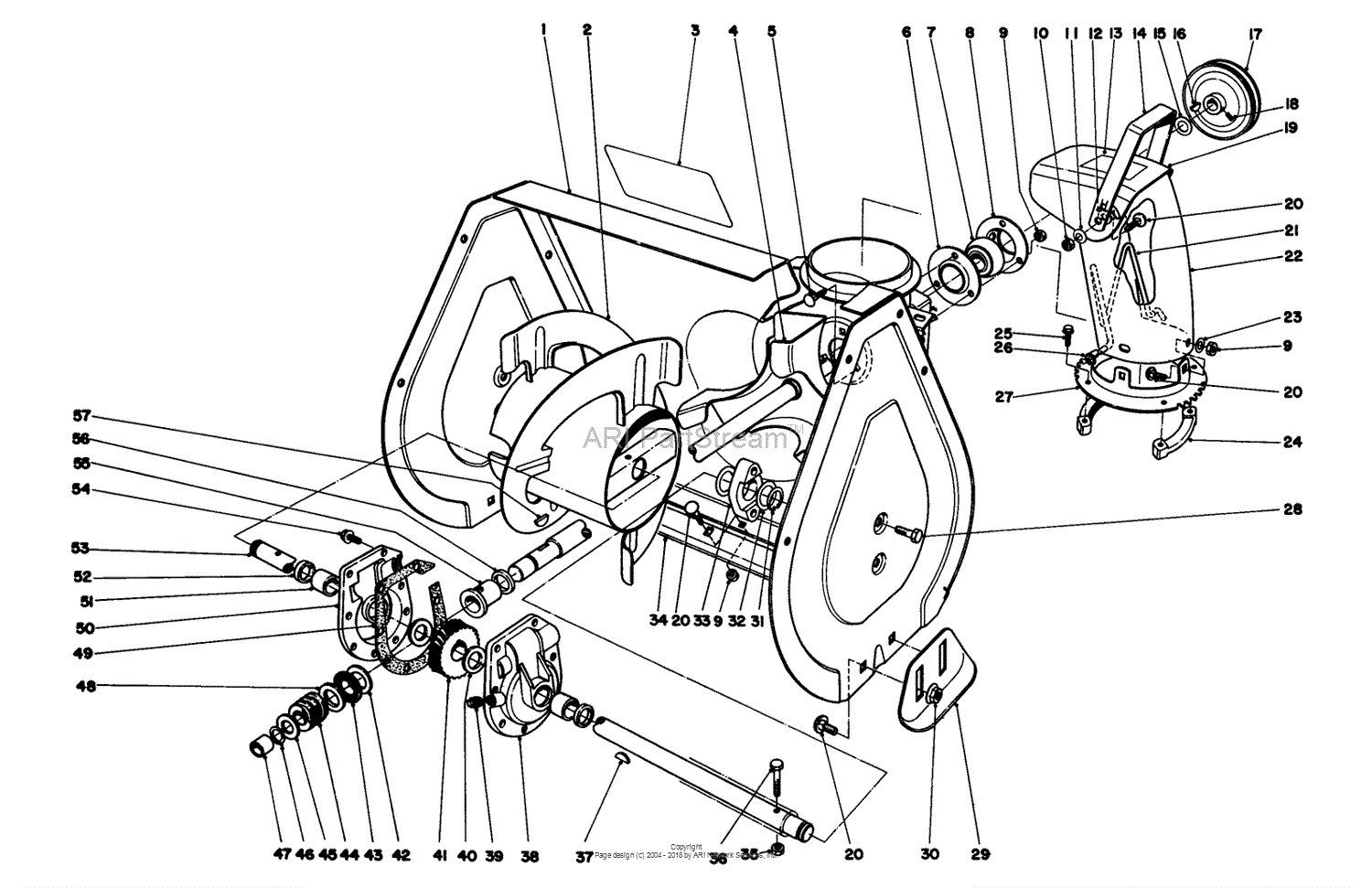 Toro 38035, 3521 Snowthrower, 1985 (SN 5000001-5999999) Parts Diagram ...