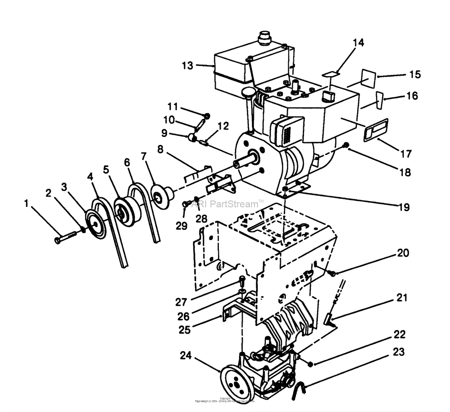 Toro 38510, 624 Power Shift Snowthrower, 1988 (SN 8000001-8999999 ...