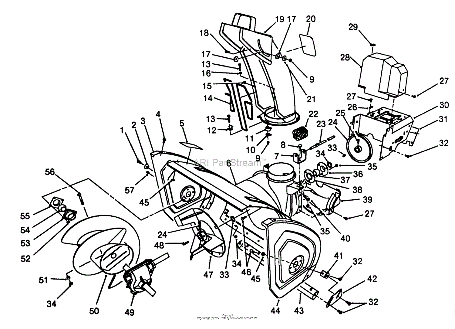 Toro 38540, 824 Power Shift Snowthrower, 1988 (SN 8000001-8999999 ...