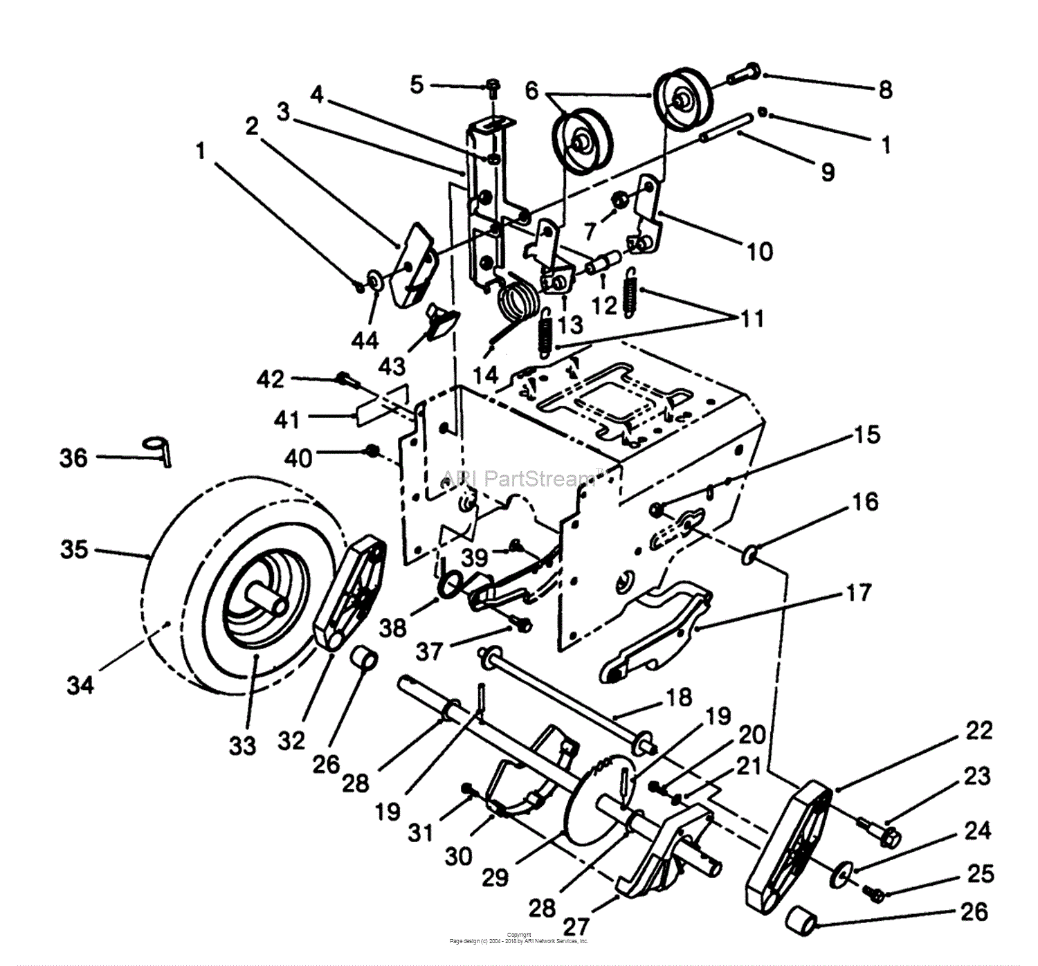 Toro 38540, 824 Power Shift Snowthrower, 1988 (SN 8000001-8999999 ...