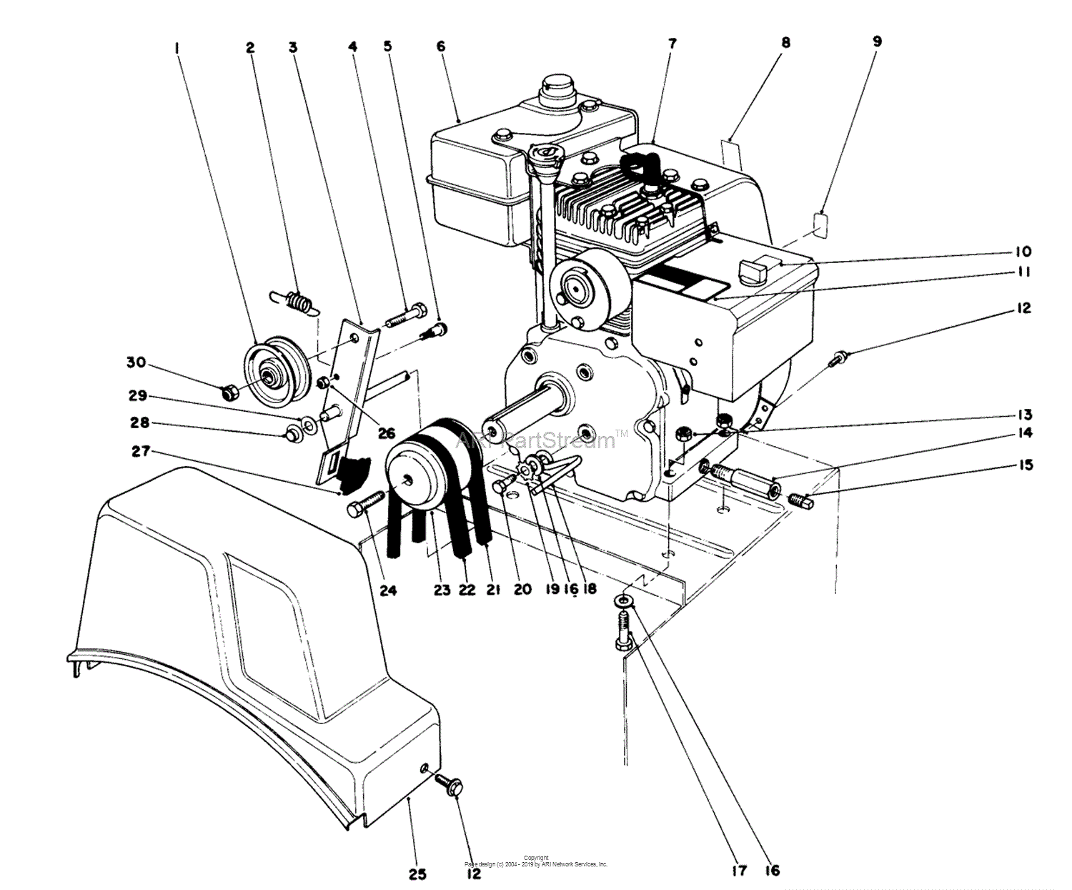 Toro 38035, 3521 Snowthrower, 1989 (SN 9000001-9999999) Parts Diagram