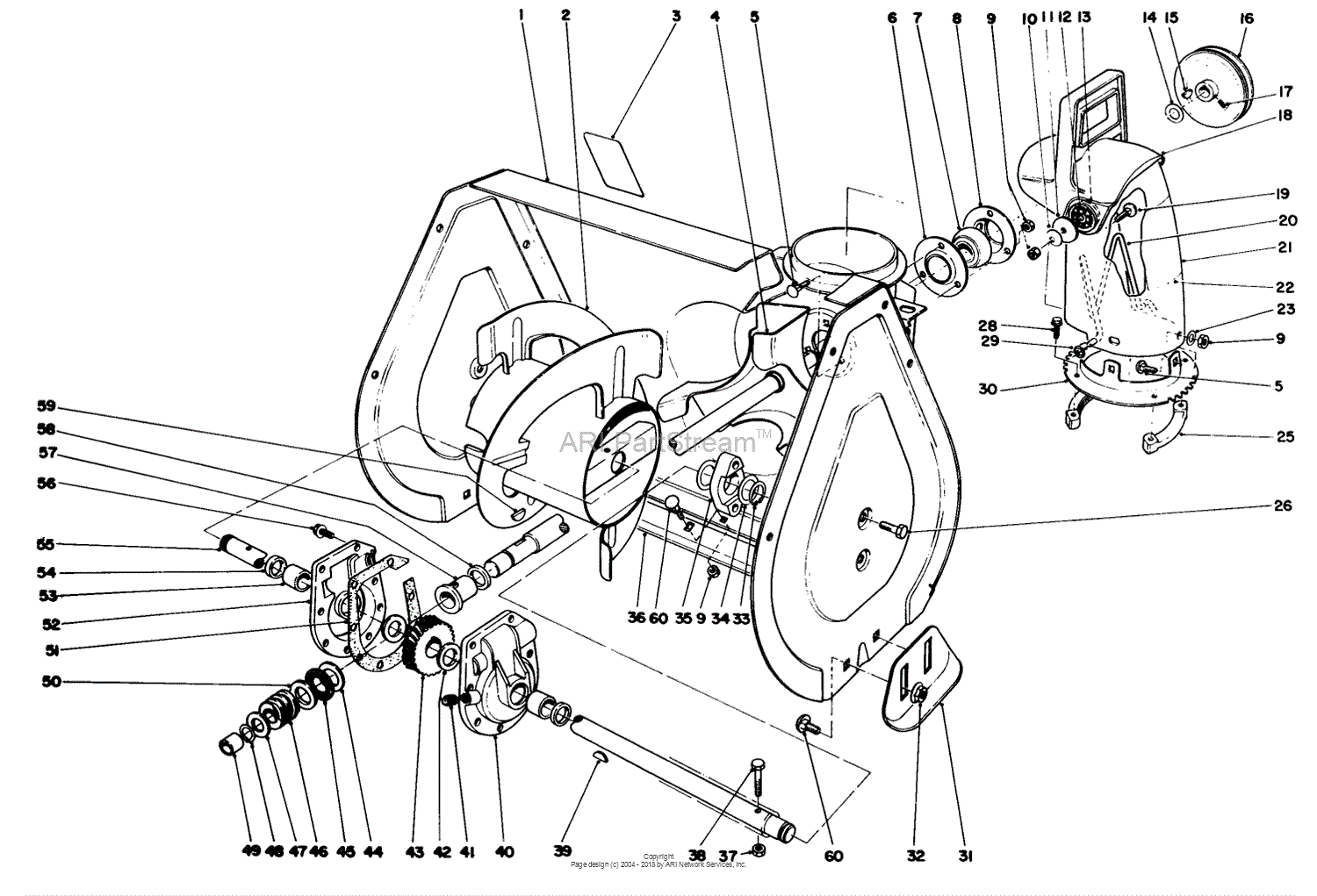 Toro 38052, 521 Snowthrower, 1992 (SN 2000001-2999999) Parts Diagram