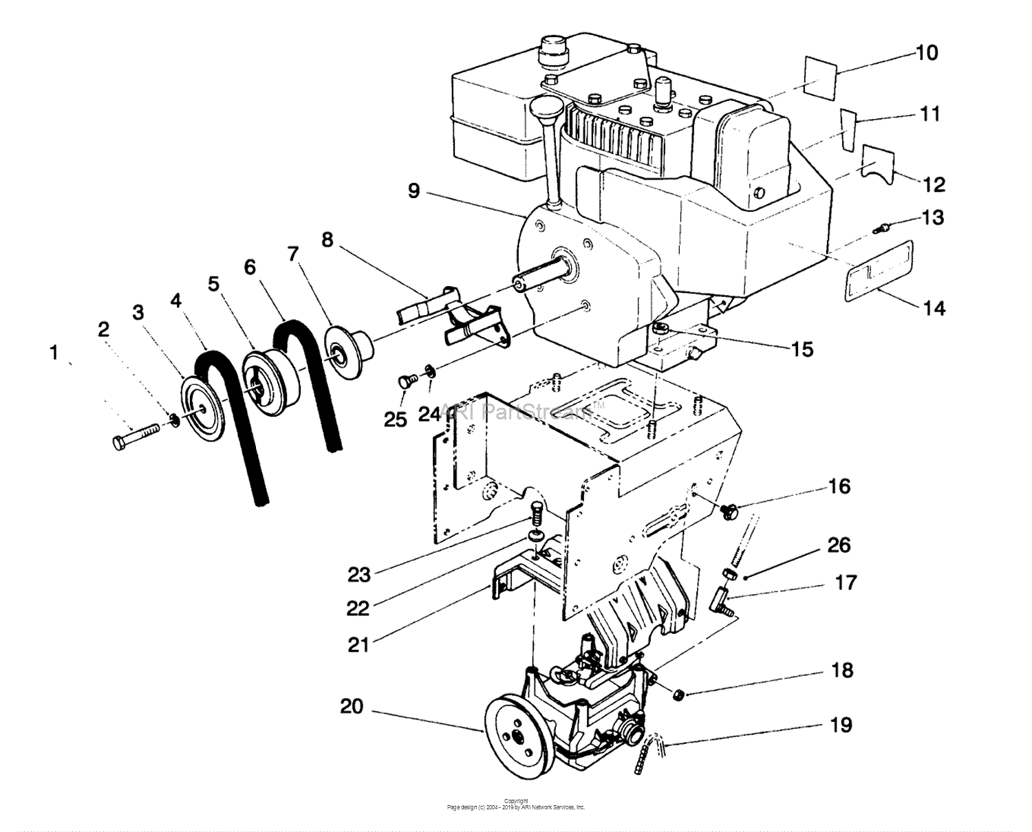 Toro 38540, 824 Power Shift Snowthrower, 1994 (SN 4900001-4999999 ...