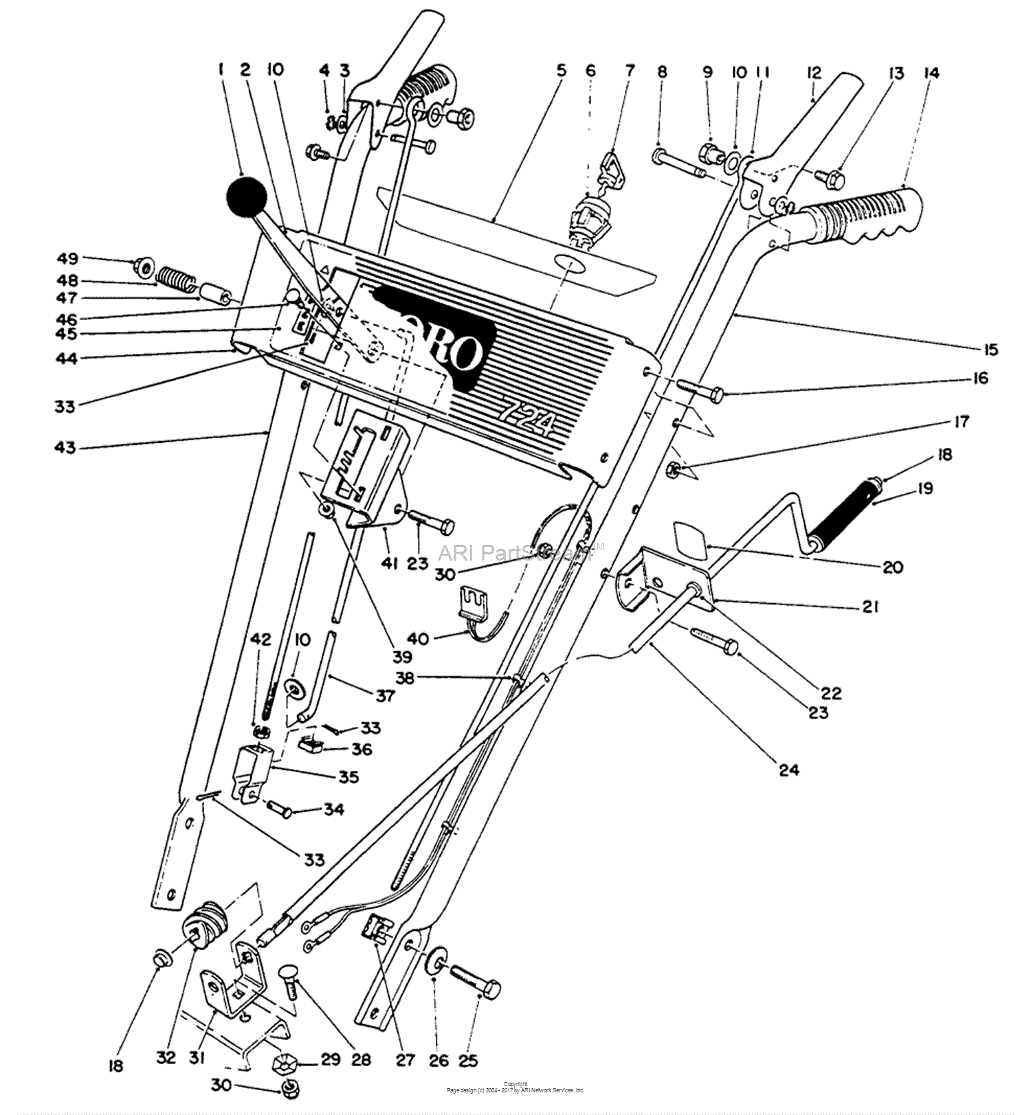 Toro 38072, 724 Snowthrower, 1995 (SN 5900001-5999999) Parts Diagram ...