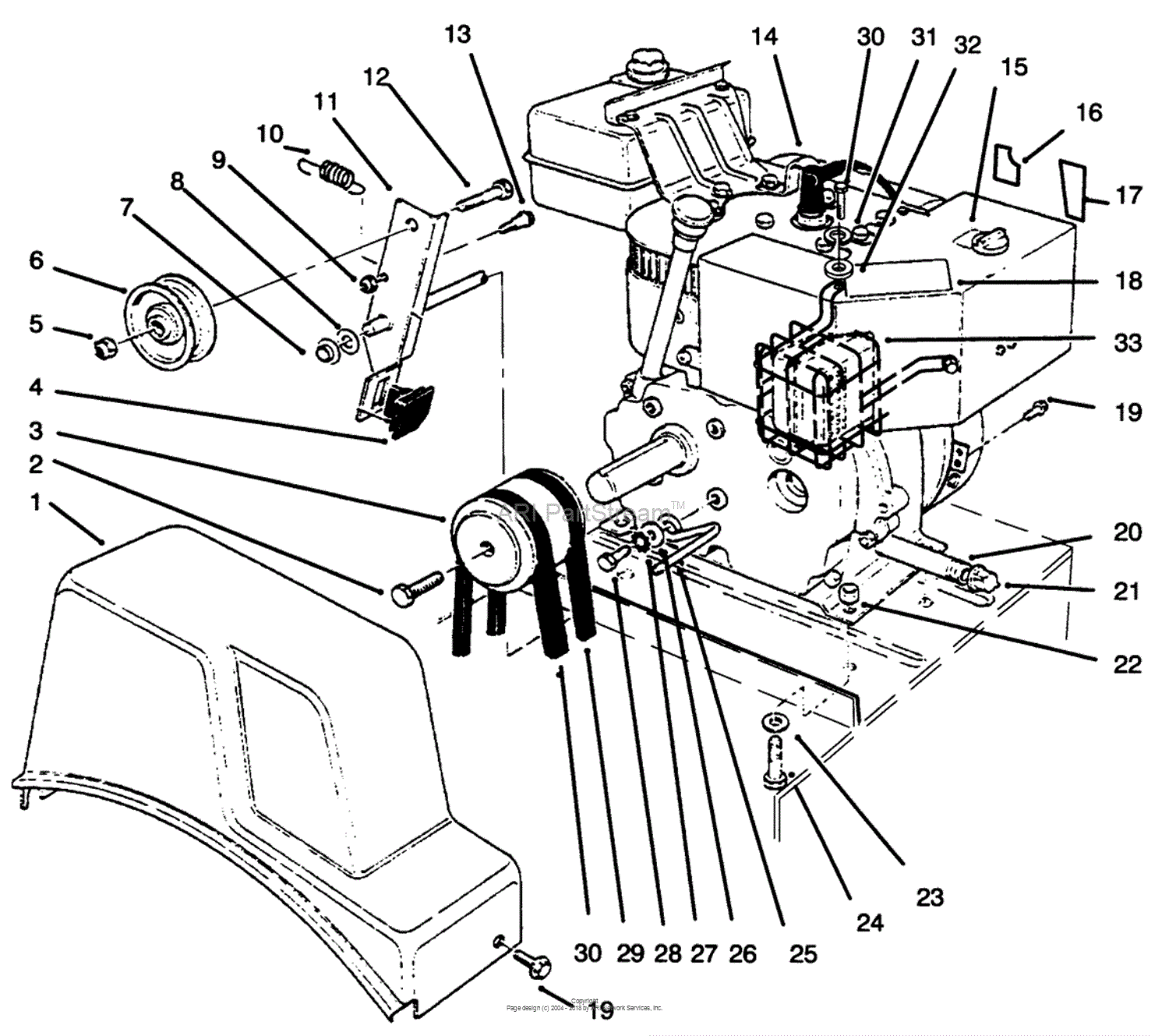 Toro 38072, 724 Snowthrower, 1996 (SN 6900001-6999999) Parts Diagram