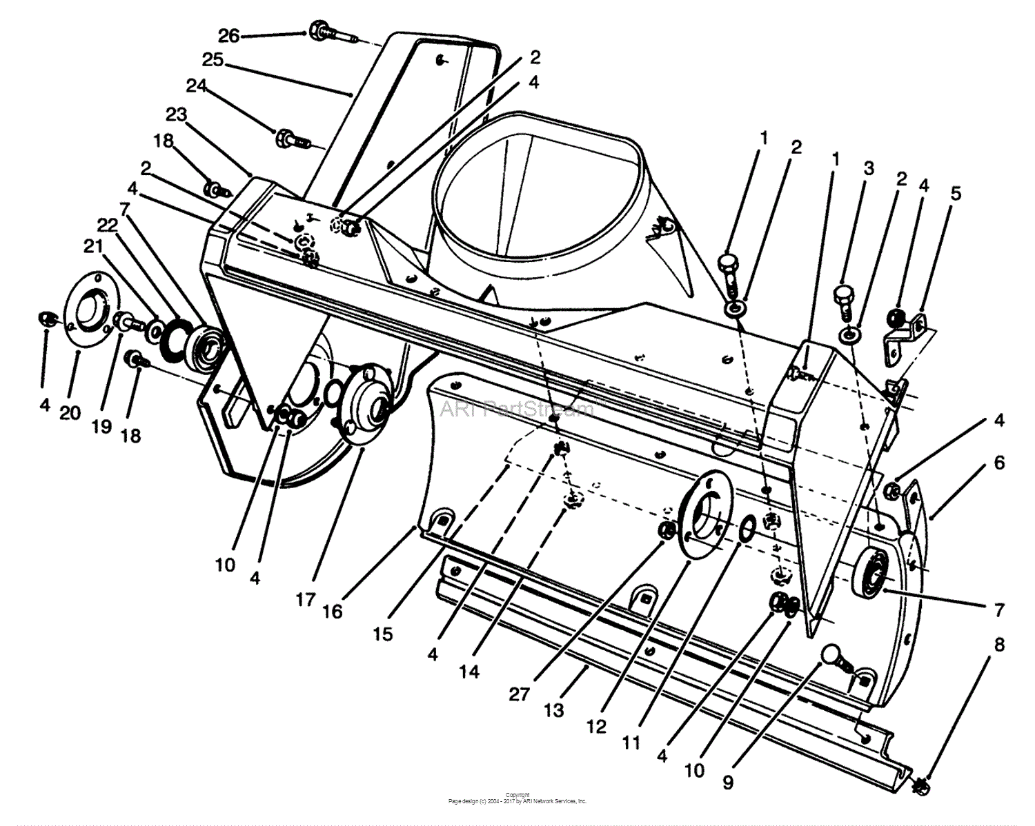 Toro 38185, CCR 2000 Snowthrower, 1996 (SN 69000016999999) Parts