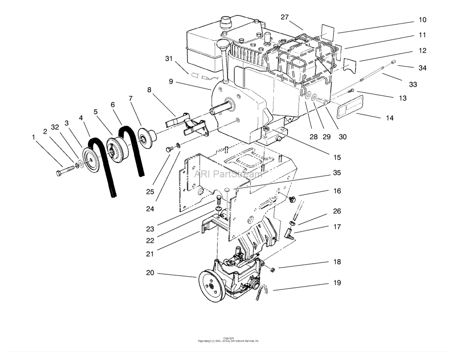 Toro 38540, 824 Power Shift Snowthrower, 1998 (SN 8900001-8999999 ...