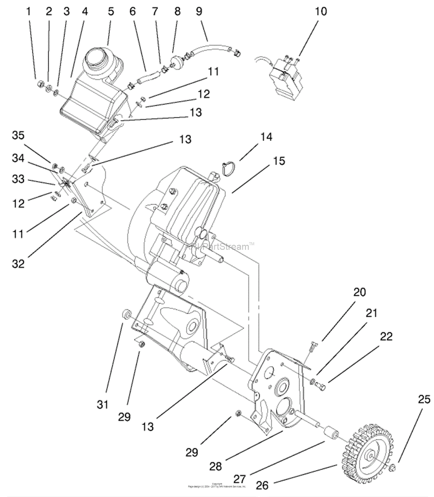 Toro 38419, CCR 2450 Snowthrower, 2000 (SN 200012437-200999999) Parts ...