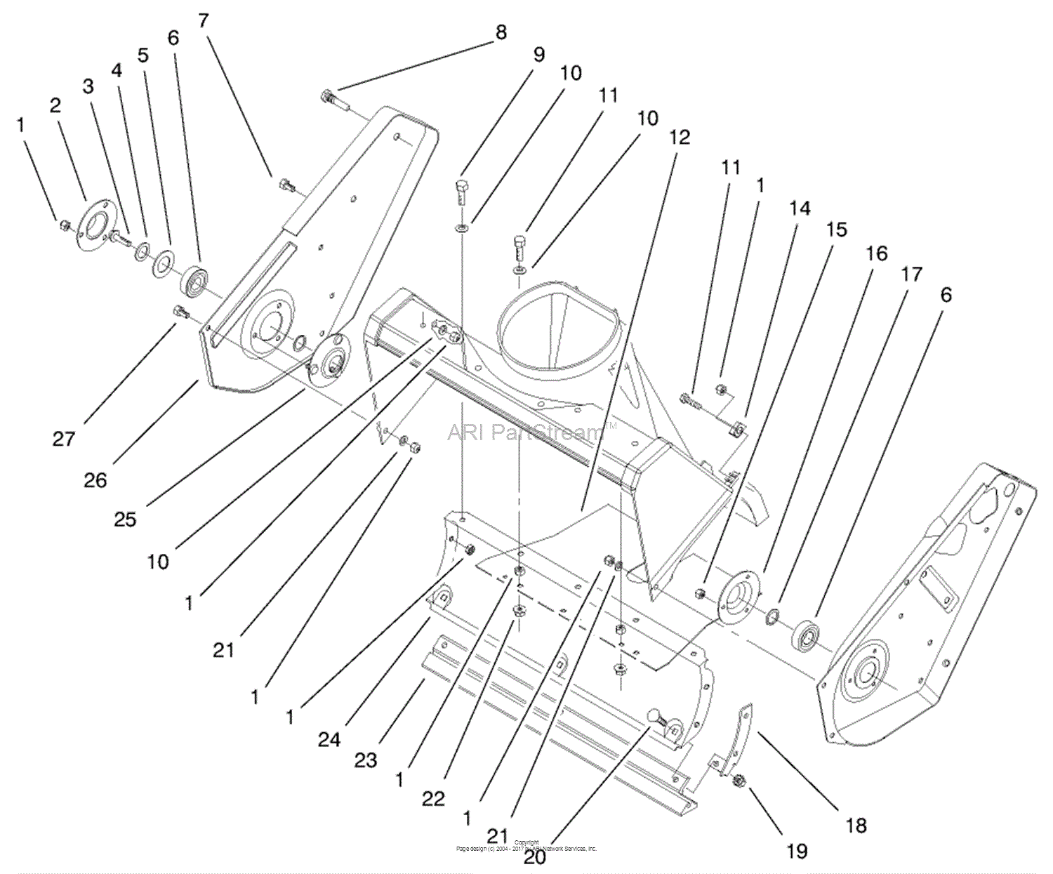 Toro 38442, Ccr 3650 Snowthrower, 2000 (sn 200000001-200999999) Parts 