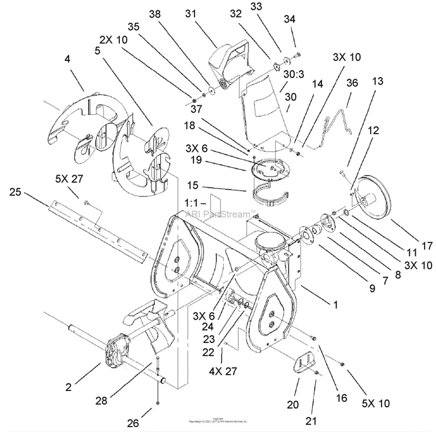 Toro 38078, 824 Snowthrower, 2000 (SN 200000001-200999999) Parts ...