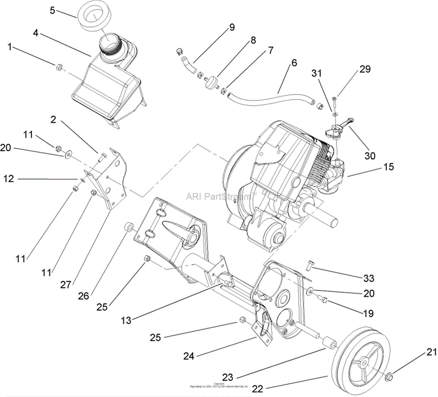 Toro 38515, CCR 2450 GTS Snowthrower, 2005 (SN 250000001-250999999 ...