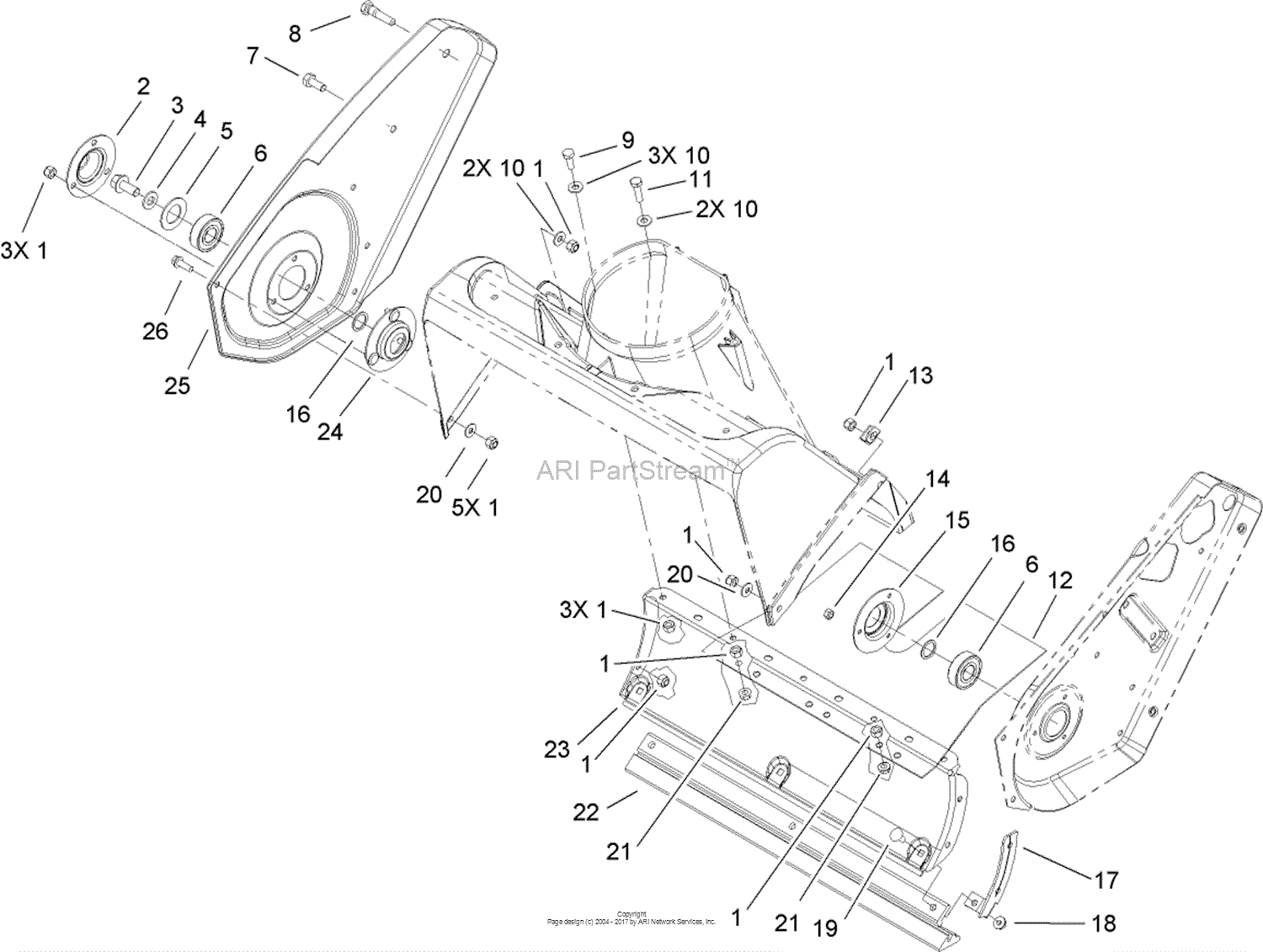 Toro 38515, Ccr 2450 Gts Snowthrower, 2007 (sn 270000001-270010000 