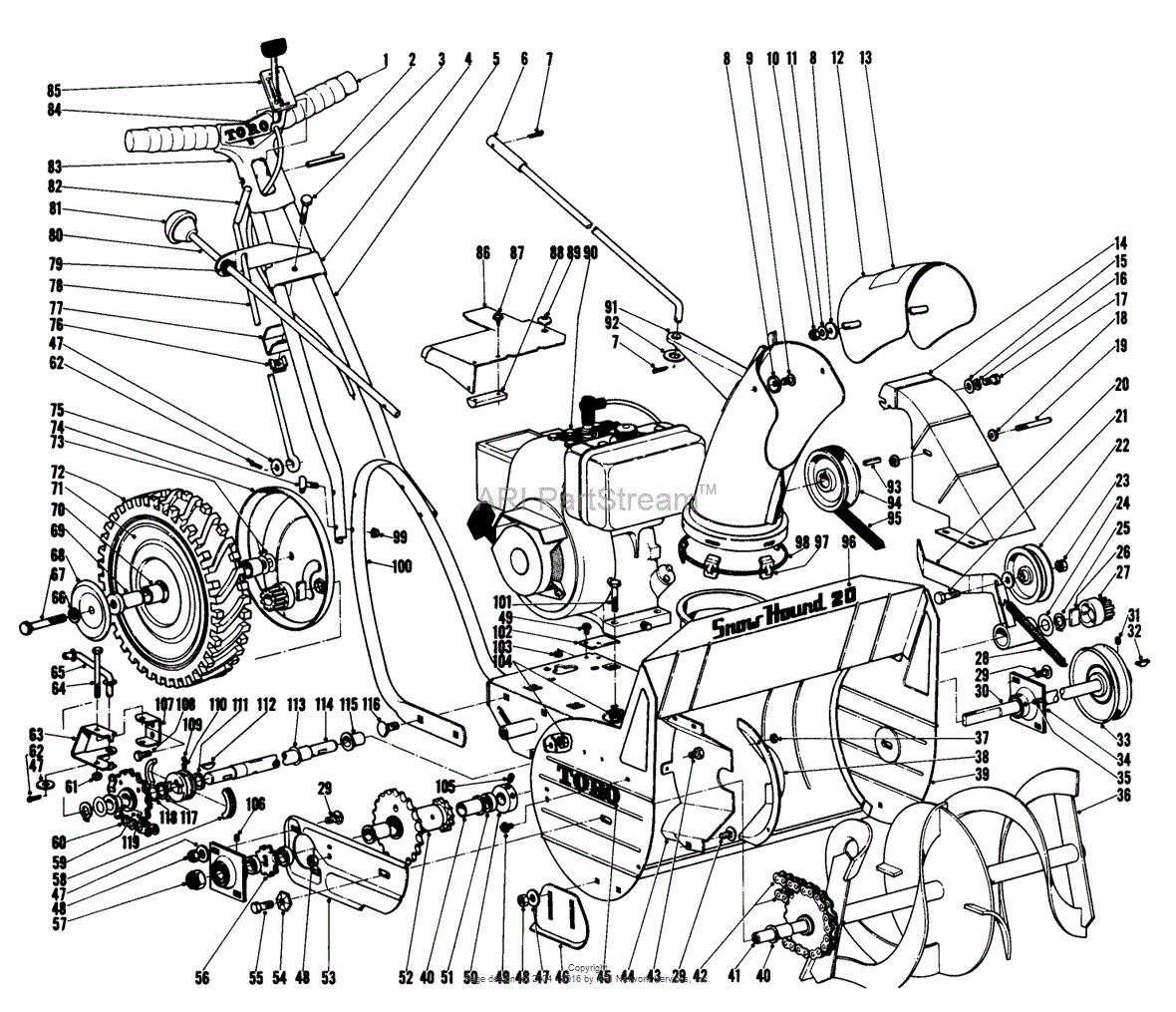 25 Toro Snow Thrower Parts Diagram