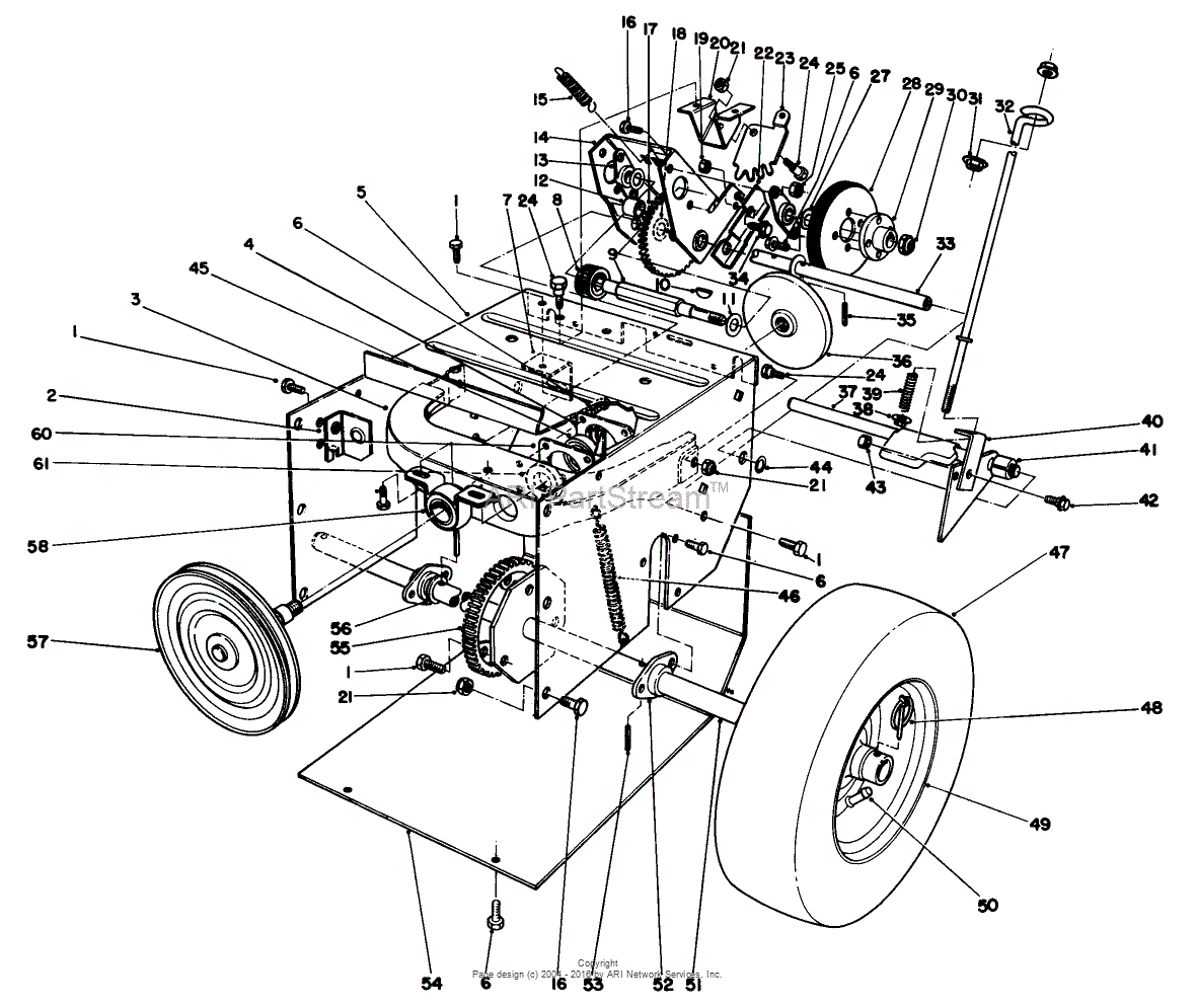 Toro 38054, 521 Snowthrower, 1992 (SN 2000001-2999999) Parts Diagram ...