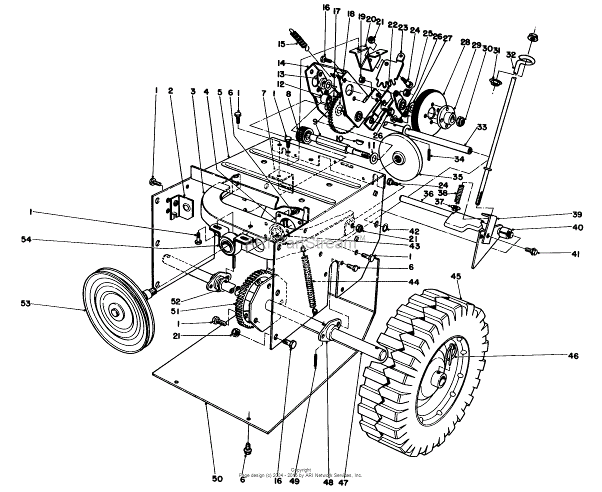 Toro 38056, 521 Snowthrower, 1984 (SN 40000014999999) Parts Diagram