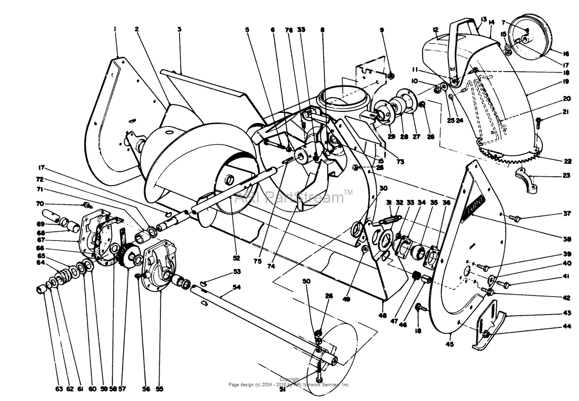 Toro 38080, 824 Snowthrower, 1992 (SN 2000001-2999999) Parts Diagram ...