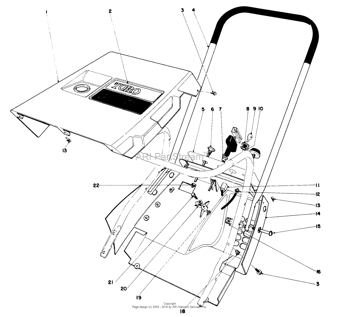 Toro 38120, S-200 Snowthrower, 1979 (SN 9000001-9999999) Parts Diagram