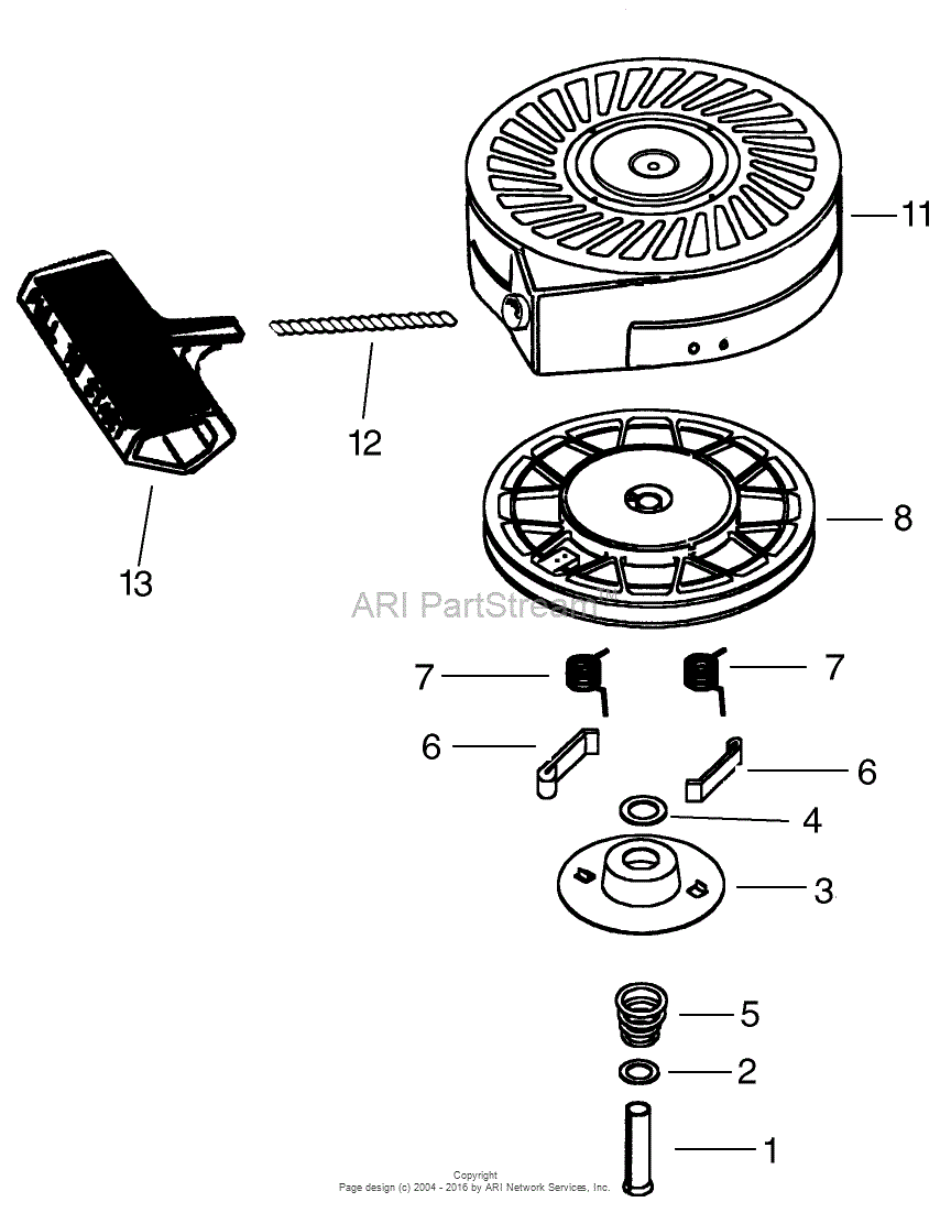 Toro 38172 Powerlite Snowthrower 2006 Sn 260000001 260999999 Parts Diagram For Recoil Starter Assembly No 590712 Optional Tecumseh Hsk635 Type 1723c