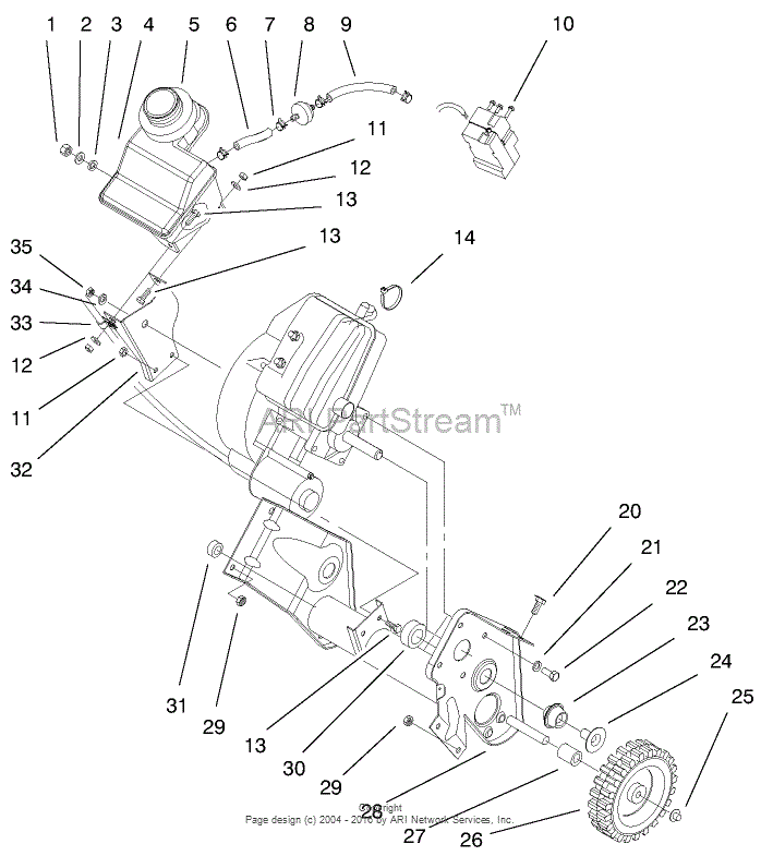 Toro 38424, CCR 2500 Snowthrower, 1999 (SN 9900001-9999999) Parts ...