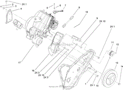 Toro 38584, Power Clear Snowthrower, 2009 (SN 290000001-290999999 