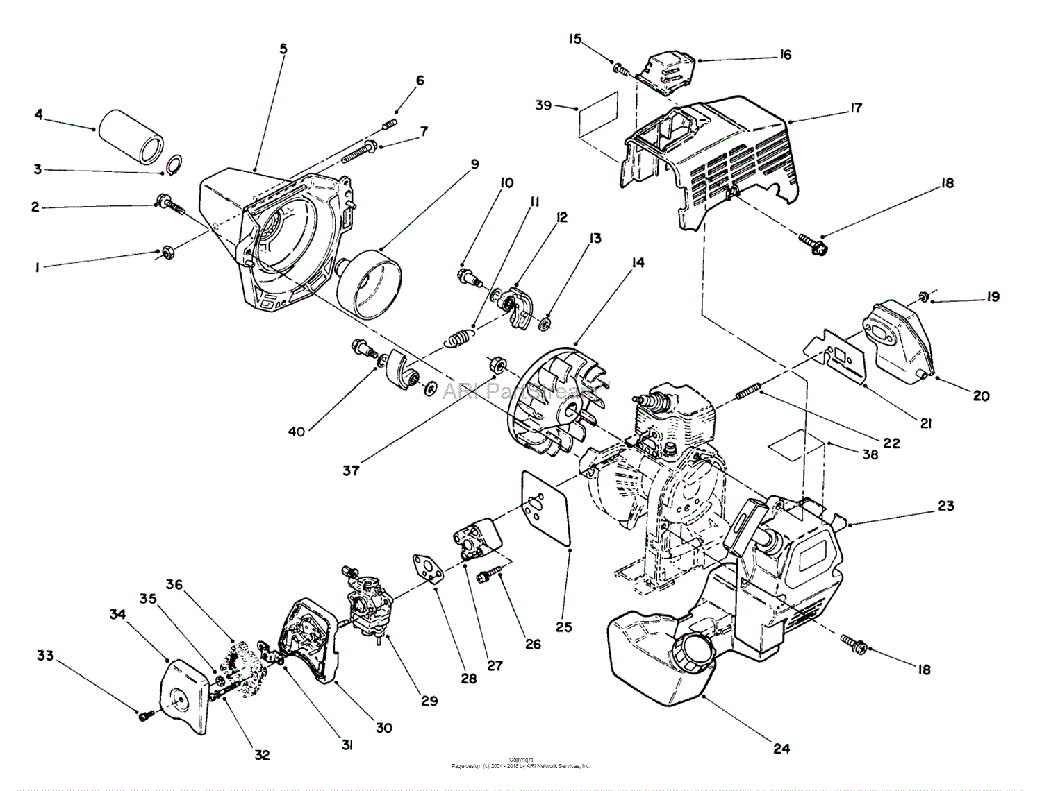 Toro Gas Trimmer Parts Diagram