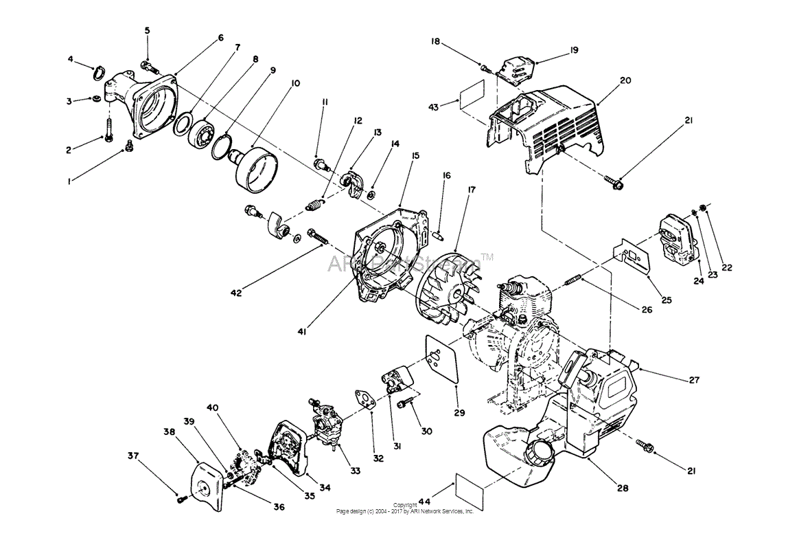 Toro Gas Trimmer Parts Diagram