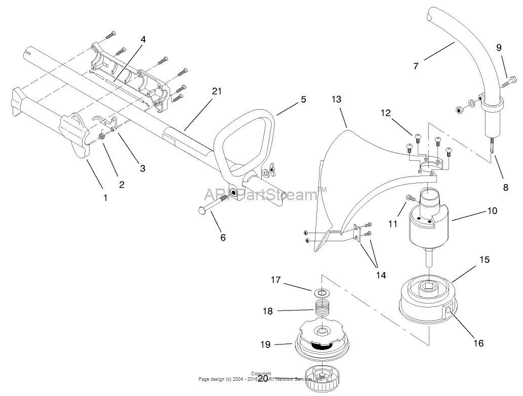 Toro Gas Trimmer Parts Diagram