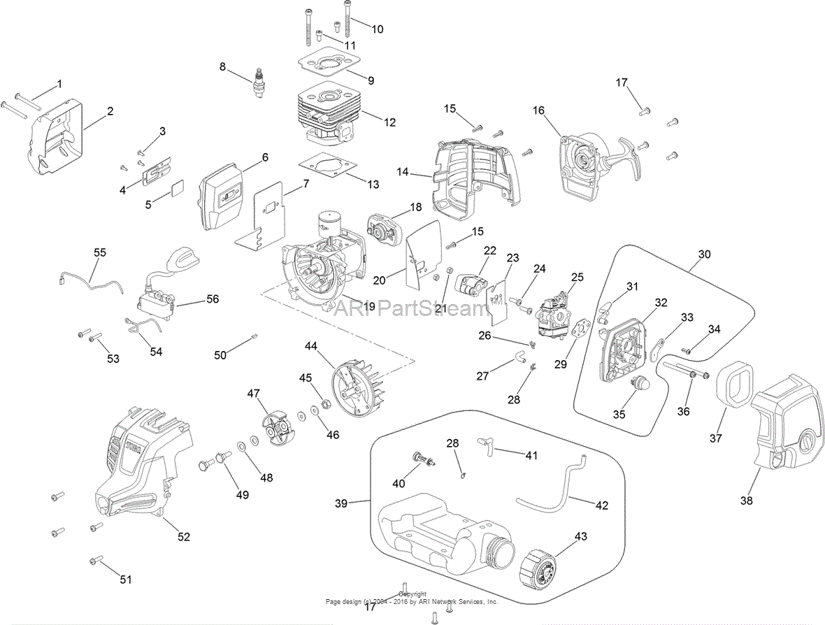 Toro 51948, 25cc Power Head, 2014 (SN 314000001-314999999) Parts ...