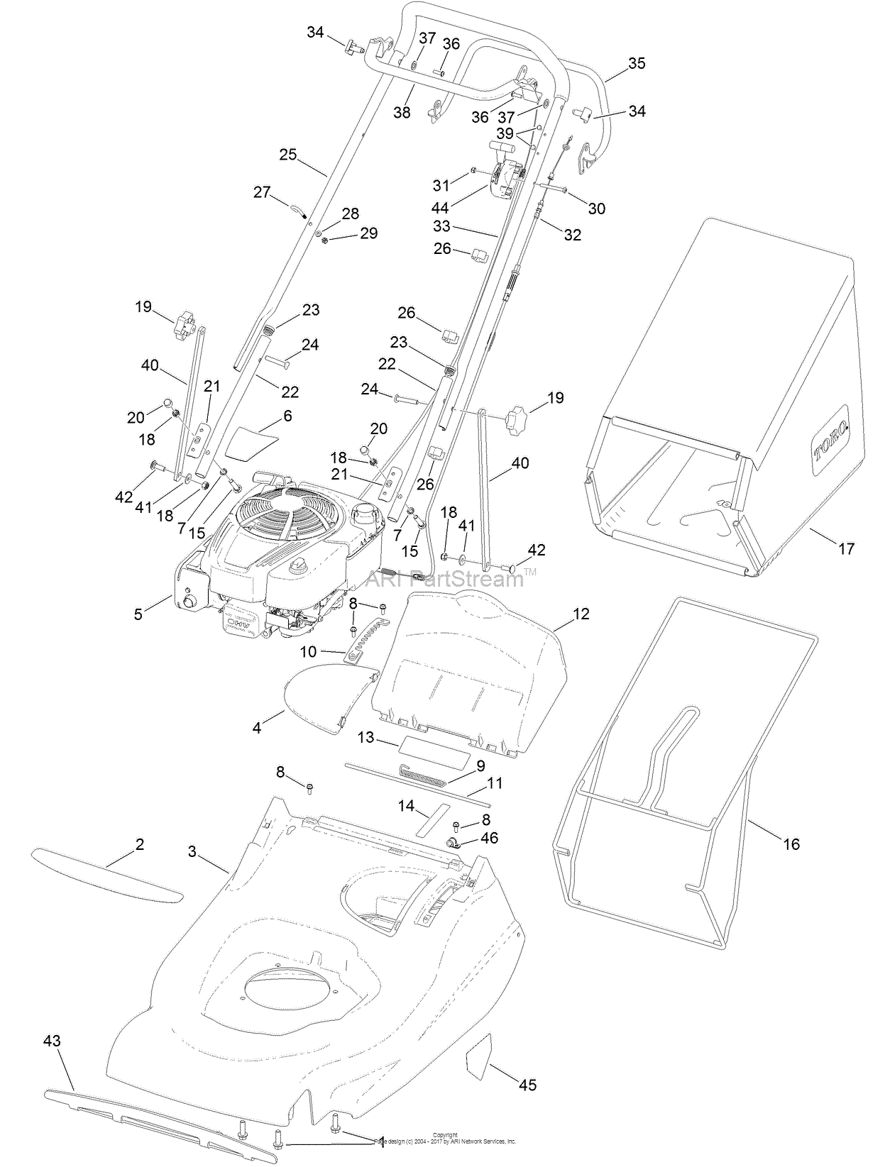 Toro 02656, ProStripe 560 Mower, (SN 400000000-999999999) Parts Diagram ...