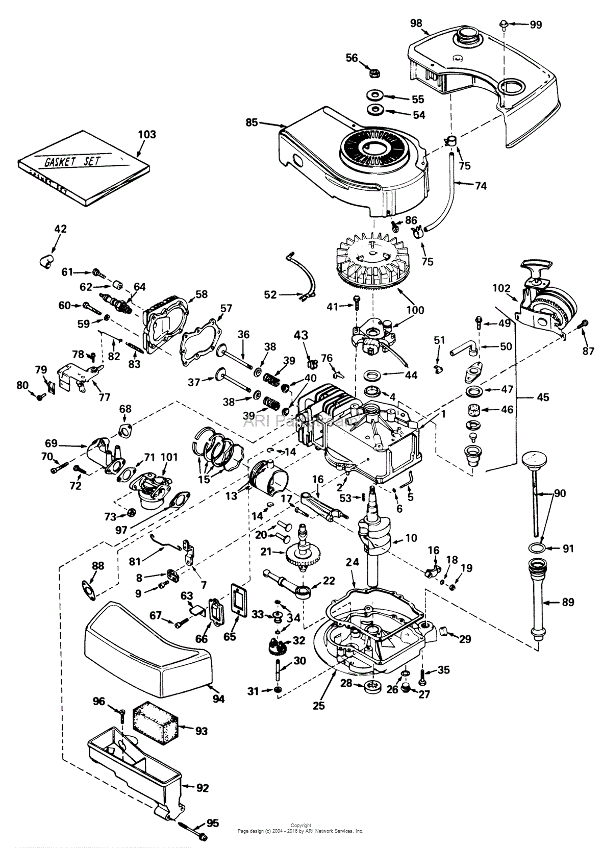 Toro 21557, Guardian Lawnmower, 1977 (SN 7000001-7999999) Parts Diagram ...