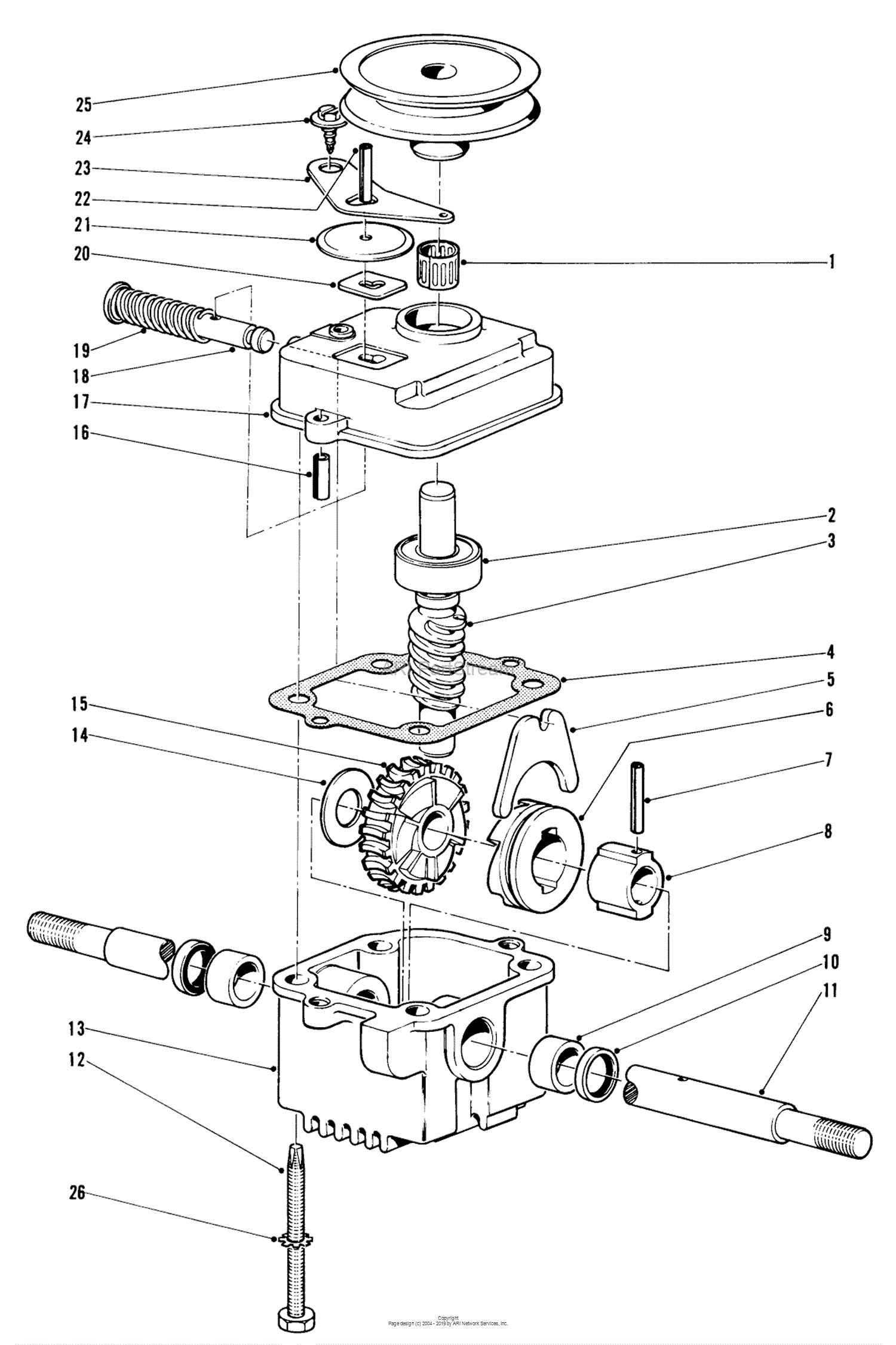 Toro 20222, Lawnmower, 1968 (SN 8000001-8999999) Parts Diagram for GEAR ...