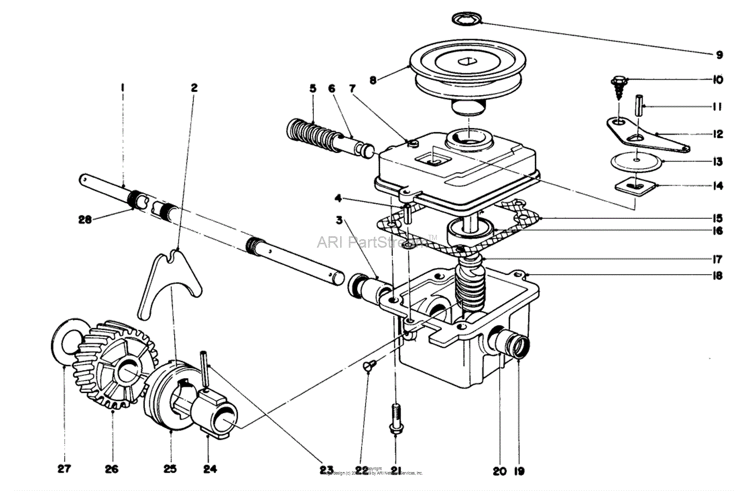 Toro 20562, Lawnmower, 1977 (SN 7000001-7999999) Parts Diagram for GEAR ...