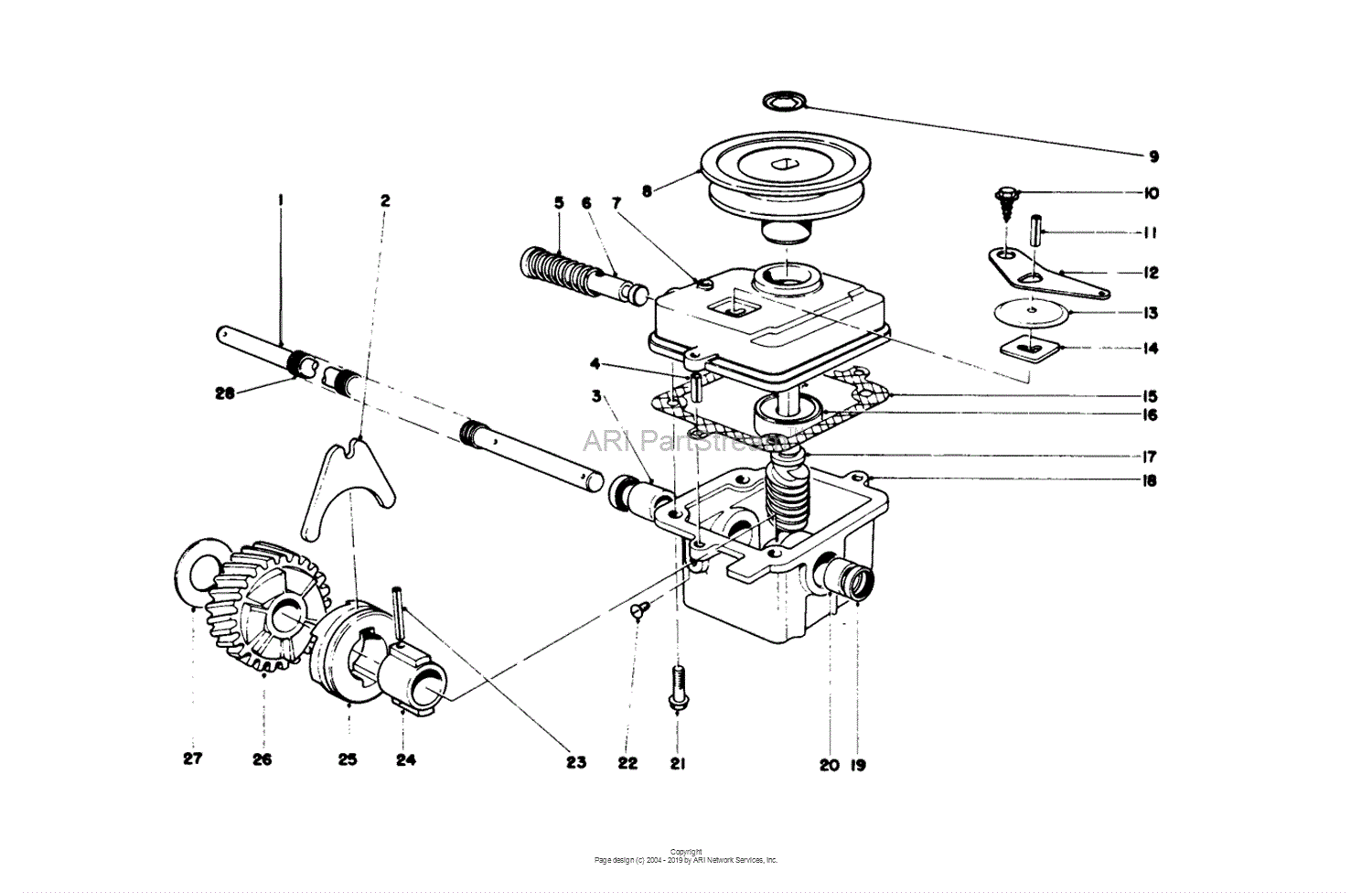 Toro 20740, Lawnmower, 1978 (SN 8000001-8999999) Parts Diagram for GEAR ...