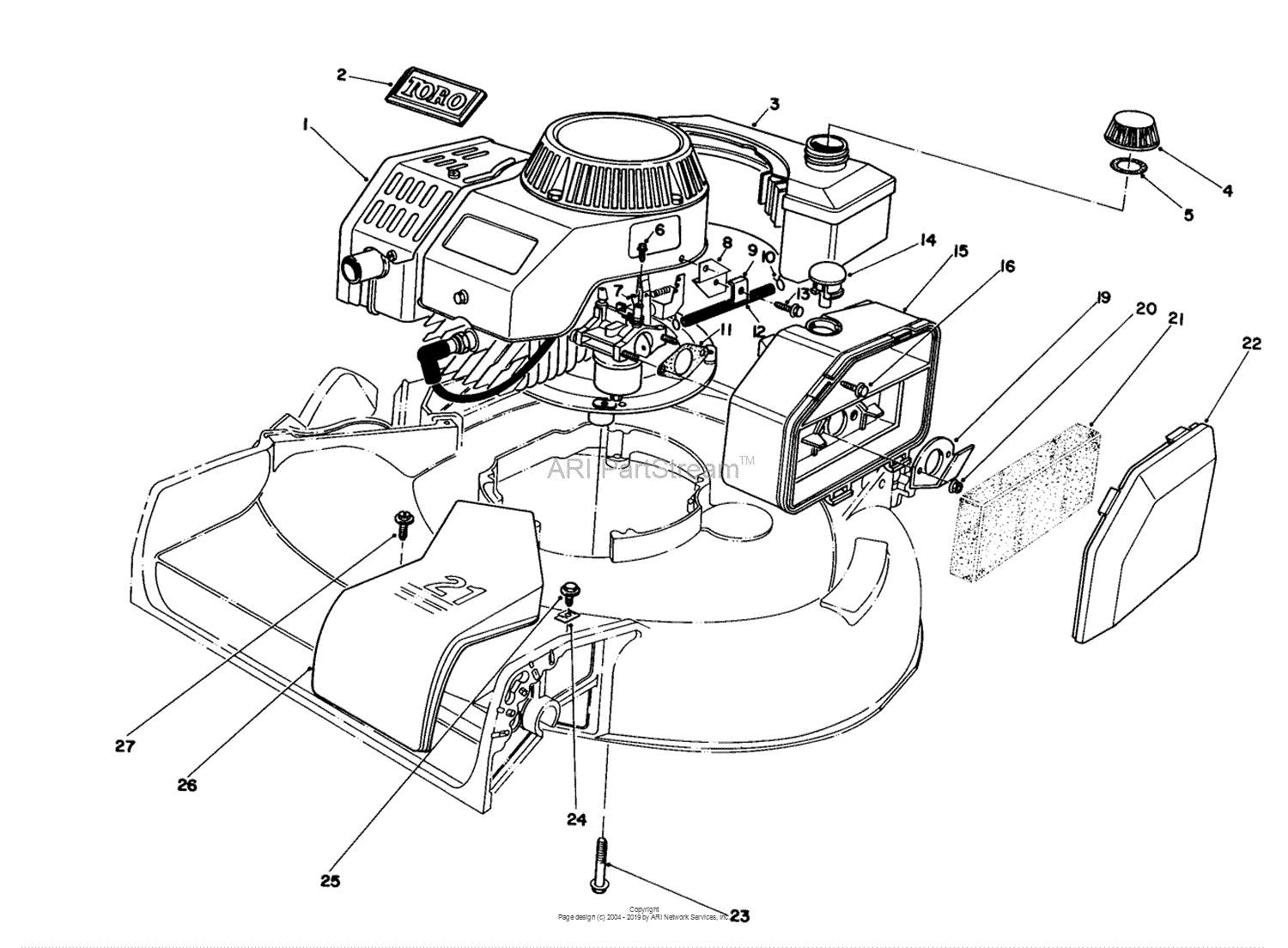 Toro 16780, Lawnmower, 1983 (SN 30000013999999) Parts Diagram for