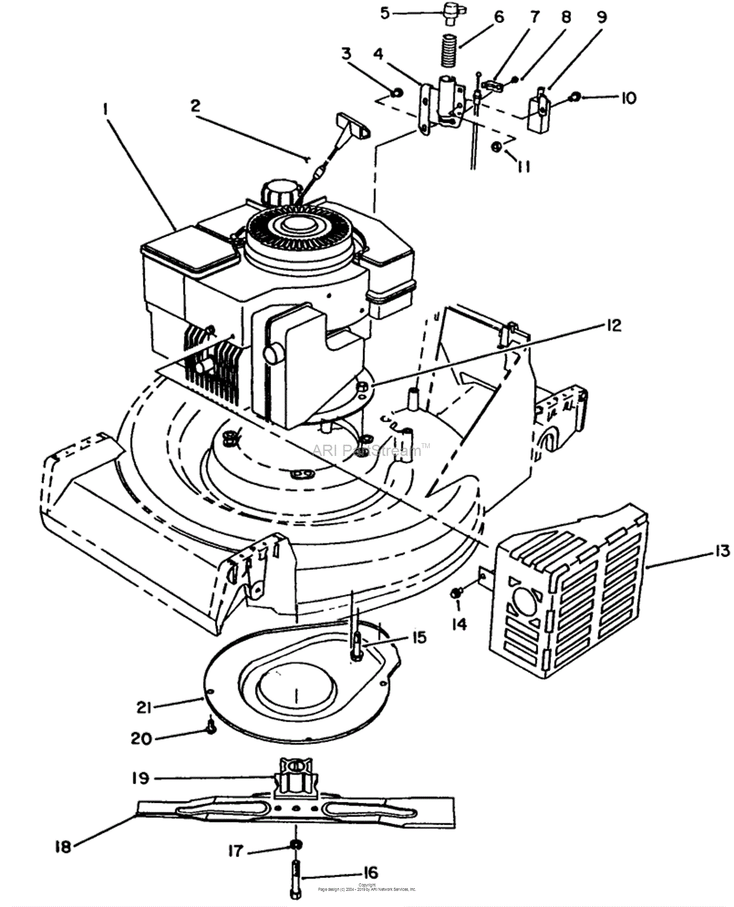 Toro 26551 Lawnmower 1989 Sn 9000001 9999999 Parts Diagram For Engine Assembly 4018