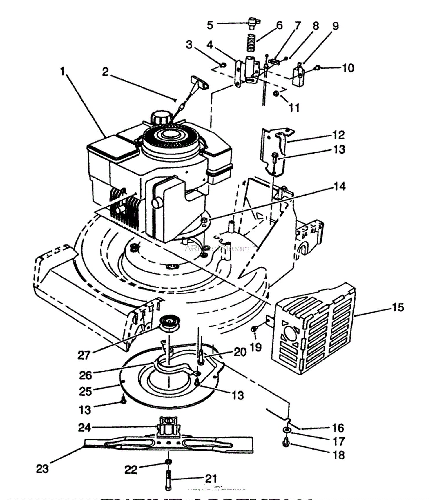 Toro 26651 Lawnmower 1989 Sn 9000001 9999999 Parts Diagram For Engine Assembly 3558