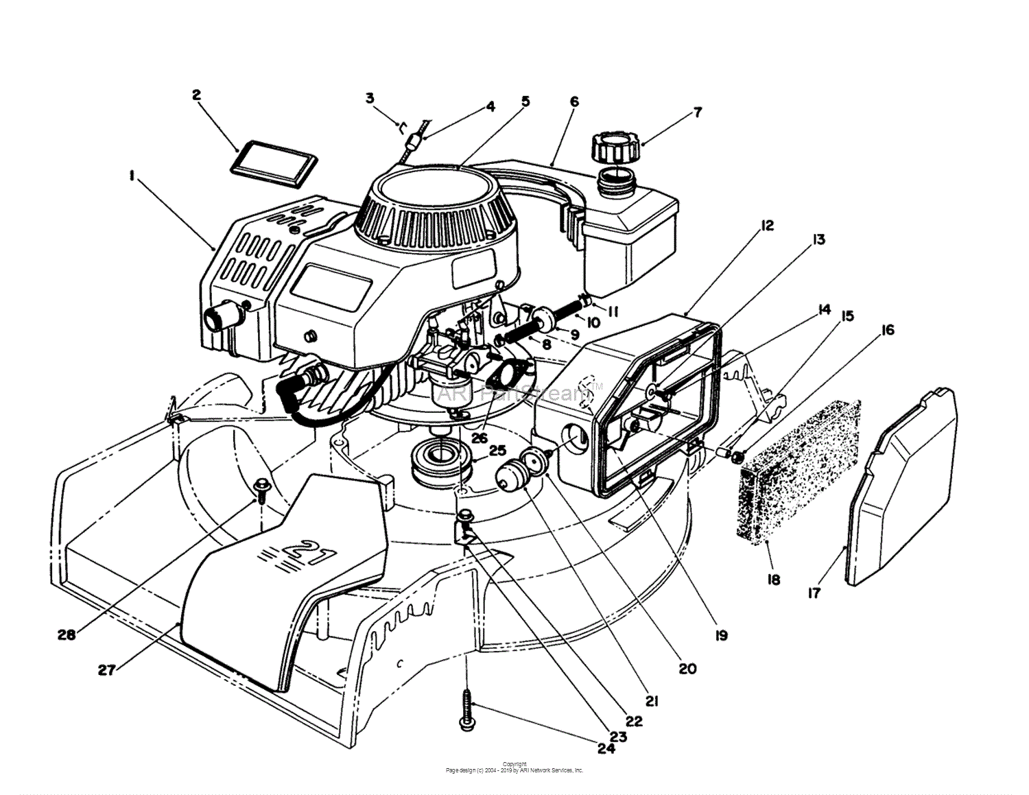 Toro 16785, Lawnmower, 1991 (SN 1000001-1999999) Parts Diagram for