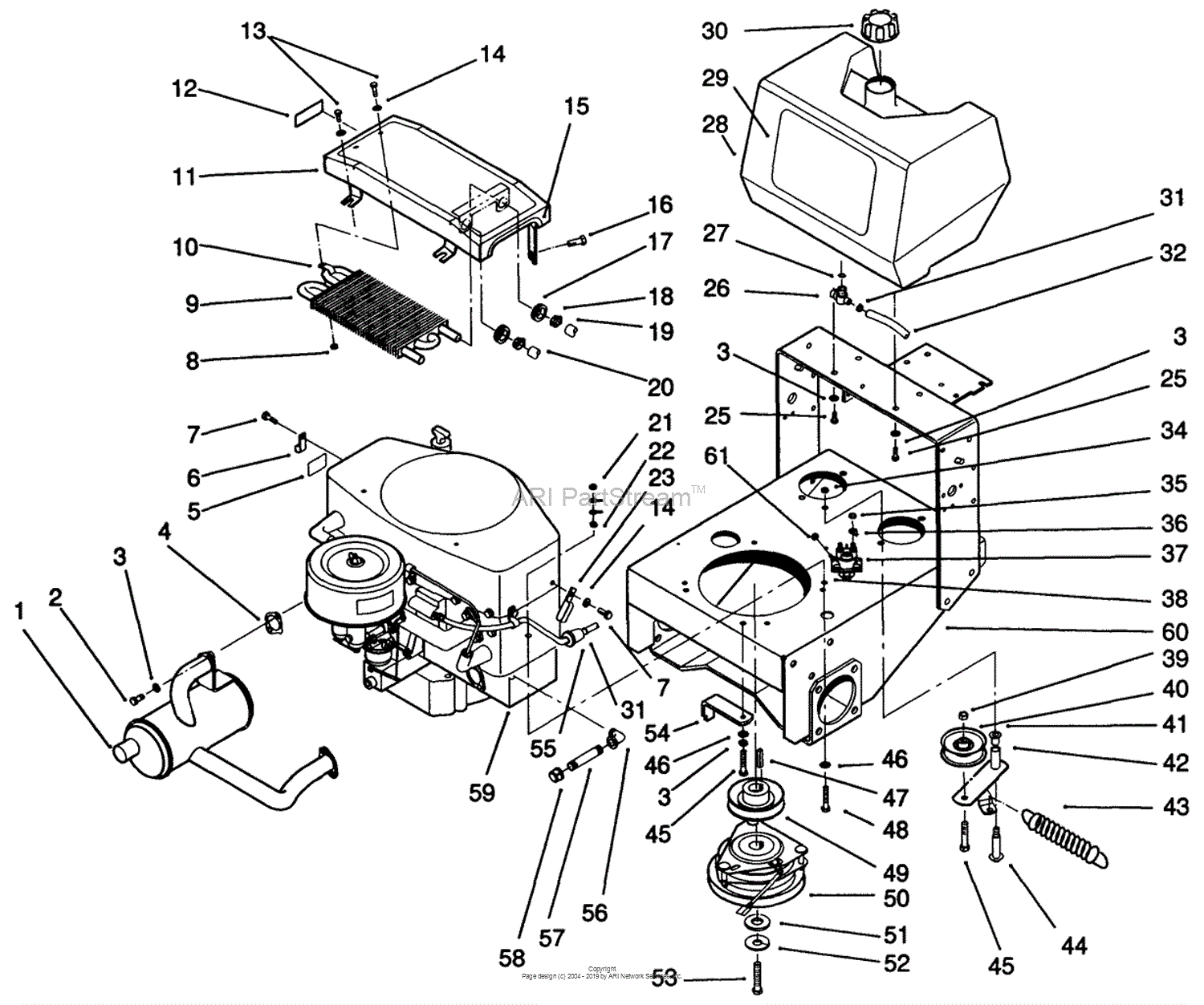 Toro 30190, Mid-Size Proline Hydro Traction Unit, 18 hp, 1991 (SN ...