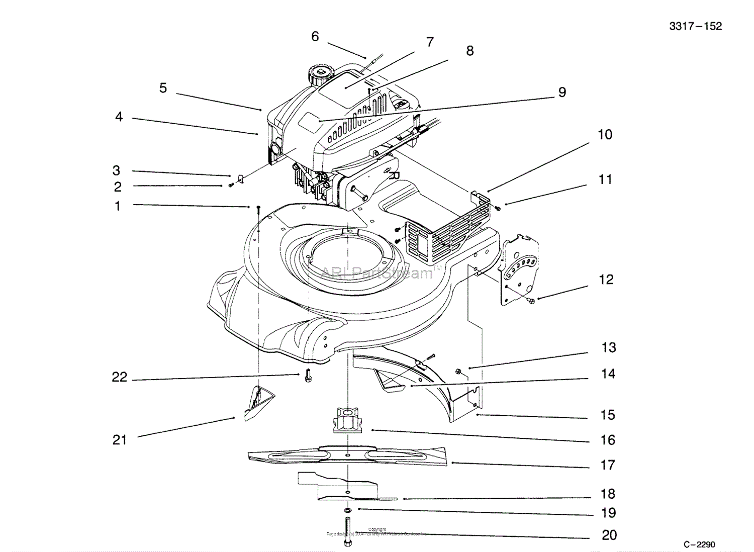 Toro 20443, Lawnmower, 1995 (SN 5900001-5999999) Parts Diagram for