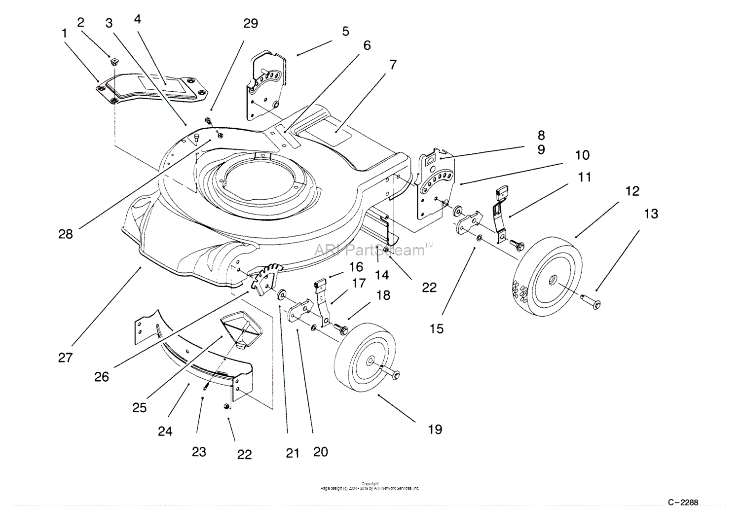 Toro 20443, Lawnmower, 1995 (SN 5900001-5999999) Parts Diagram for ...